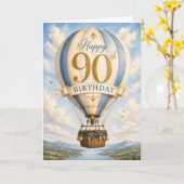90歳の誕生日お祝い カード (黄色い花)