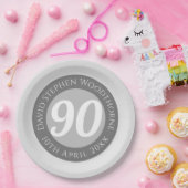 90歳の誕生日お祝い ペーパープレート (パーティー)