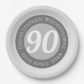 90歳の誕生日お祝い ペーパープレート (正面)