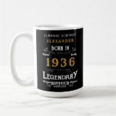 90歳の誕生日お祝い 1936年 レトロ コーヒーマグカップ (左)