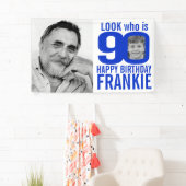 90歳の誕生日に青いルック90カスタムの写真が今 横断幕 (インサイチュ)