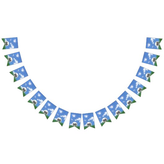 90歳の誕生日のバンティングフラッグのゴルフボール バンティングフラッグ (全)