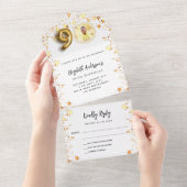 90歳の誕生日の白い金ゴールド星写真パーティーRSVP オールインワン招待状 (貼ってはがせる)