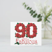 90歳の誕生日の花 ポストカード (スタンド正面)