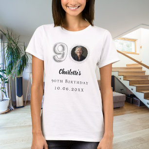 90歳の誕生日の銀写真 Tシャツ