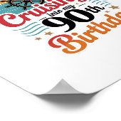 90歳の誕生日をクルーズでお祝い ポスター (角)