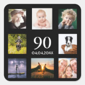 90歳の誕生日を迎える黒い写真集 スクエアシール (正面)