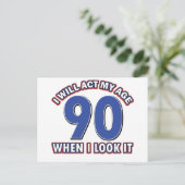 90歳の誕生日デザイン ポストカード (スタンド正面)