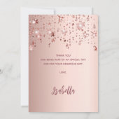 90歳の誕生日バラ金ゴールド星サンキューカード 招待状 (裏面)