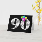 90歳の誕生日バルーンブーケ カード (黄色い花)