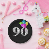 90歳の誕生日バルーンブーケ ペーパープレート (パーティー)