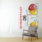 90歳の誕生日バルーン背景、写真小道具 タペストリー (インサイチュ(横))