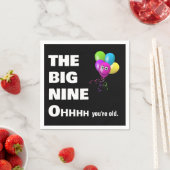 90歳の誕生日パーティーが古いユーモア スタンダードカクテルナプキン (インサイチュ)