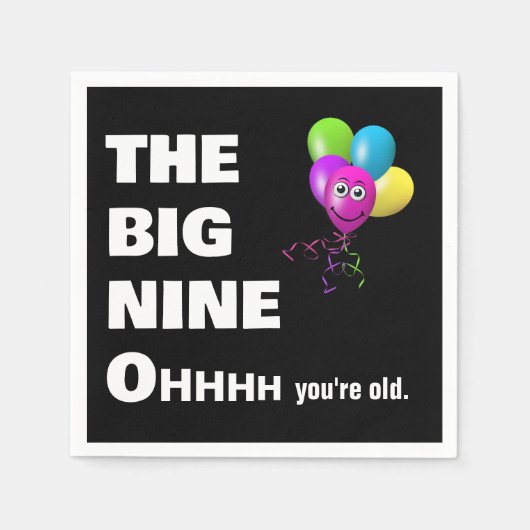 90歳の誕生日パーティーが古いユーモア スタンダードカクテルナプキン (正面)