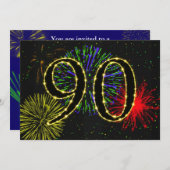 90歳の誕生日パーティーが招待される 招待状 (正面/裏面)