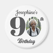 90歳の誕生日パーティーの写真ギフト マグネット (正面)