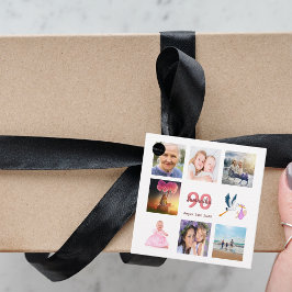 90歳の誕生日パーティーの写真コラージュ感謝していユー フェイバータグ