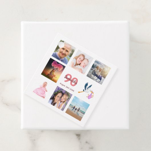 90歳の誕生日パーティーの写真コラージュ感謝していユー フェイバータグ (インサイチュ)