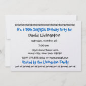 90歳の誕生日パーティーの招待テンプレート 招待状 (裏面)