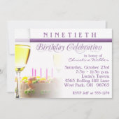 90歳の誕生日パーティーの招待 招待状 (正面)