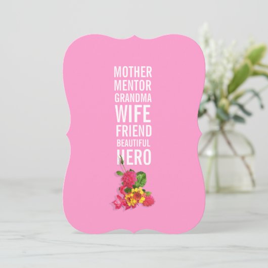 90歳の誕生日パーティーの招待-母さんは英雄 招待状 (スタンド正面)