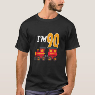 90歳の誕生日パーティートレーンおもちゃ90歳おもしろいB Tシャツ