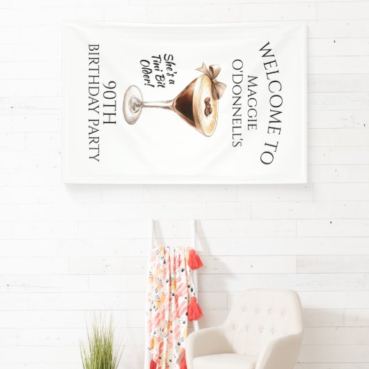 90歳の誕生日パーティーバナー エスプレッソマティーニ 横断幕 (インサイチュ)