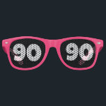 90歳の誕生日パーティーピンクサングラス レトロサングラス<br><div class="desc">90番誕生日ファングラス！</div>