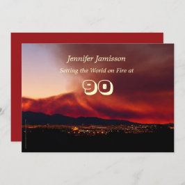 90歳の誕生日パーティー招待状ワールド・オン・ファイア 招待状