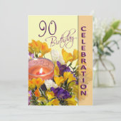 90歳の誕生日パーティー招待状 招待状 (スタンド正面)