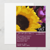 90歳の誕生日パーティー招待状 招待状 (正面/裏面)