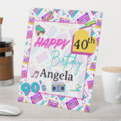 90歳の誕生日パーティー装飾 テーブルトップサイン 台座サイン (インサイチュ)