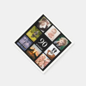 90歳の誕生日パーティー黒人写真集の男達 スタンダードカクテルナプキン (角)