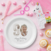 90歳の誕生日パーティー オーダーメイド フォト 紙皿 (パーティー)