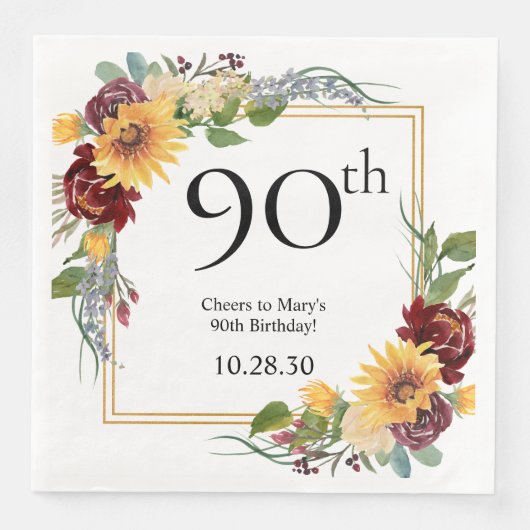 90歳の誕生日ヒマワリ (正面)