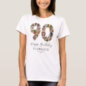 90歳の誕生日フォトコラージュTシャツ Tシャツ (正面)