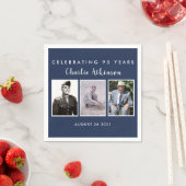 90歳の誕生日フォトコラートナプキン スタンダードカクテルナプキン (インサイチュ)