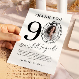 90歳の誕生日フォトサンクスカード サンキューカード
