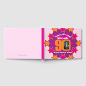 90歳の誕生日フォトスターピンク・オレンジ・ゲストブック ゲストブック (全面)