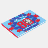 90歳の誕生日フォトスター赤い青のゲストブック ゲストブック (コーナー)