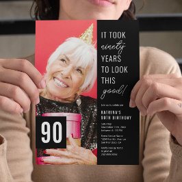 90歳の誕生日フォトパーティー招待状 招待状