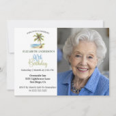 90歳の誕生日フォト 招待状 (正面)