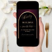 90歳の誕生日ブラックブルゴーニュ金ゴールドアーチ セーブザデート