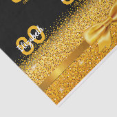 90歳の誕生日ブラックモノグラム金ゴールドスタイリッシュ 薄葉紙 (詳細)