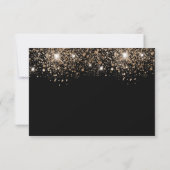 90歳の誕生日ブラック金ゴールドグリッター セーブザデート (裏面)