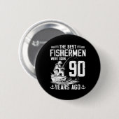 90歳の誕生日プレゼント 男性 釣り人 90歳の釣りギフト 缶バッジ (正面&裏面)