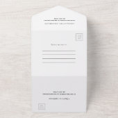 90歳の誕生日ホワイト金ゴールドパーティーRSVP オールインワン招待状 (外側)