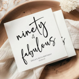 90歳の誕生日ミニマルパーティー スタンダードランチョンナプキン