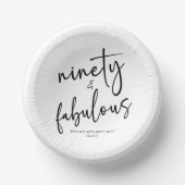 90歳の誕生日ミニマルパーティー ペーパーボウル (正面)