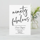 90歳の誕生日ミニマルパーティー 招待状 (スタンド正面)